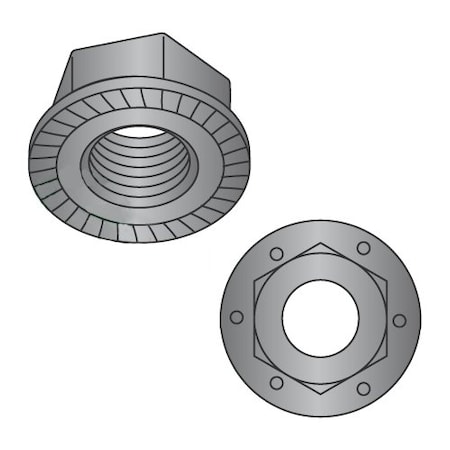 Newport Fasteners Serrated Lock Nut, 5/16"-18, Steel, Grade 8, Black Phosphate, 0.17 in Ht, 1500 PK 857305